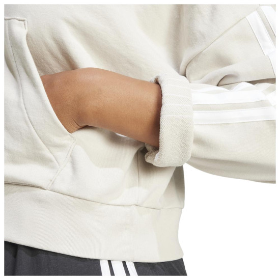 Adidas Γυναικείο φούτερ Essentials 3-Stripes French Terry 1/4-Zip Hoodie Adidas Γυναικείο φούτερ Essentials 3-Stripes French Terry 1/4-Zip Hoodie